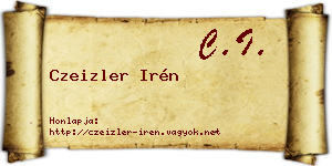 Czeizler Irén névjegykártya