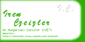 iren czeizler business card